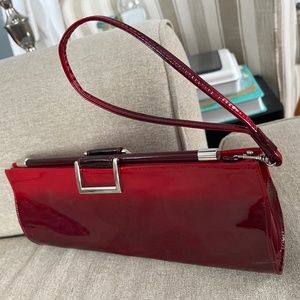 Stuart Weitzman Patent Leather Wristlet Red Ombre